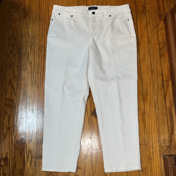 Talbots Simply Flattering Classic White Denim Jeans Size 14P - Picture 2 of 8
